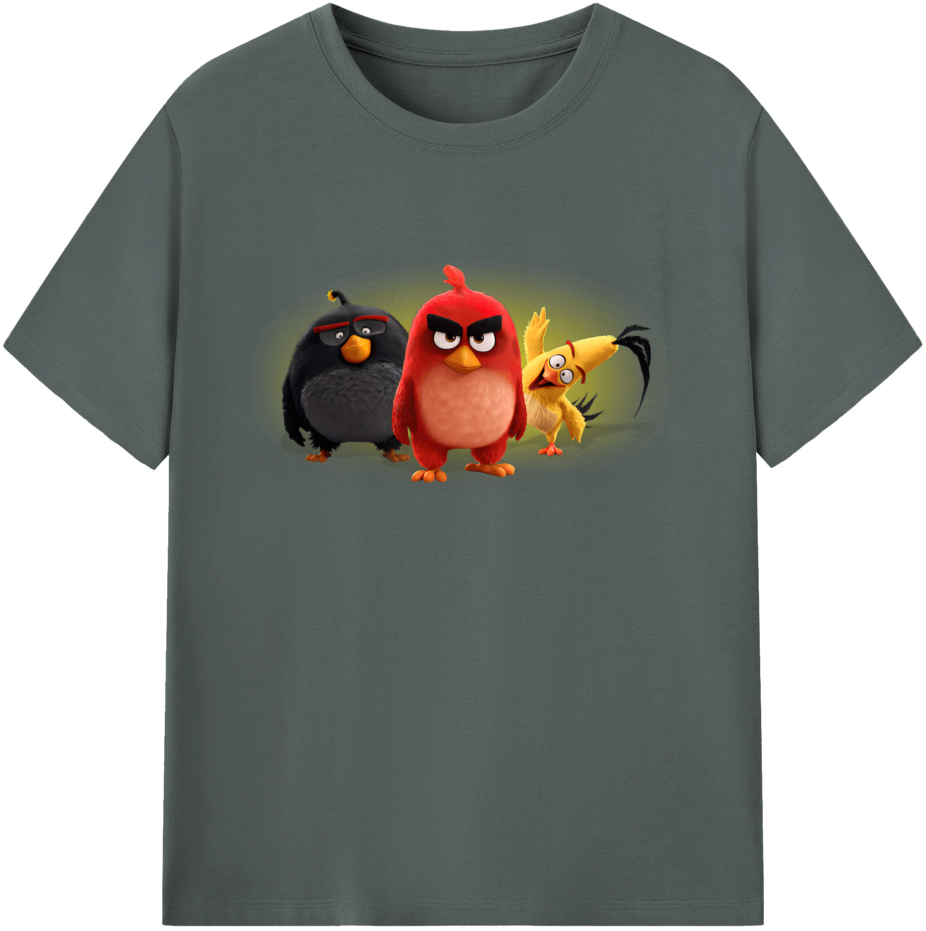 （画像用） Angry Birds アングリーバード 綿100％ メンズ半袖Tシャツ｜肌触りやわらか＆通気性